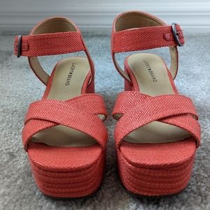 Lucky Brand Sandals womens orange size 7M